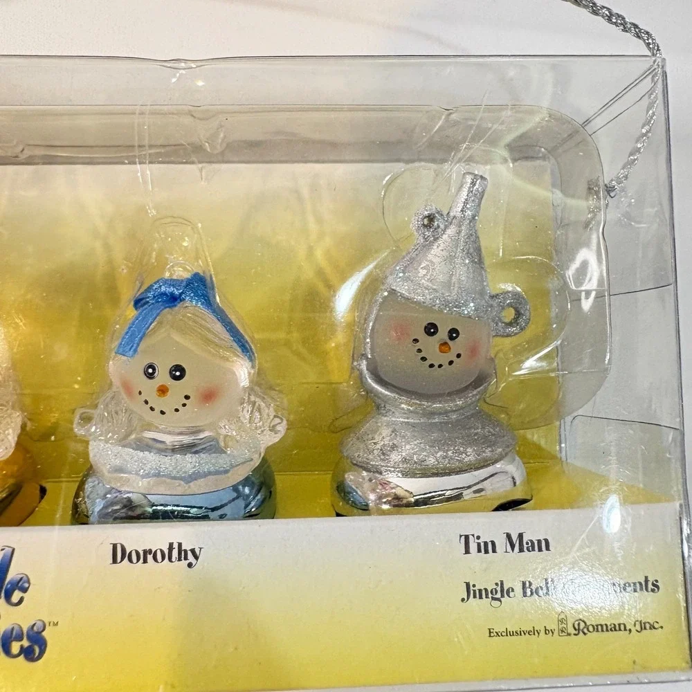 Roman Inc Wizard of Oz Jingle Buddies Ornaments Set of 4 Dorothy Lion Tin Man